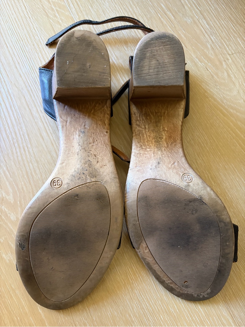 Women's Brown Leather Ankle-Strap Sandals - Picture 5 of 5